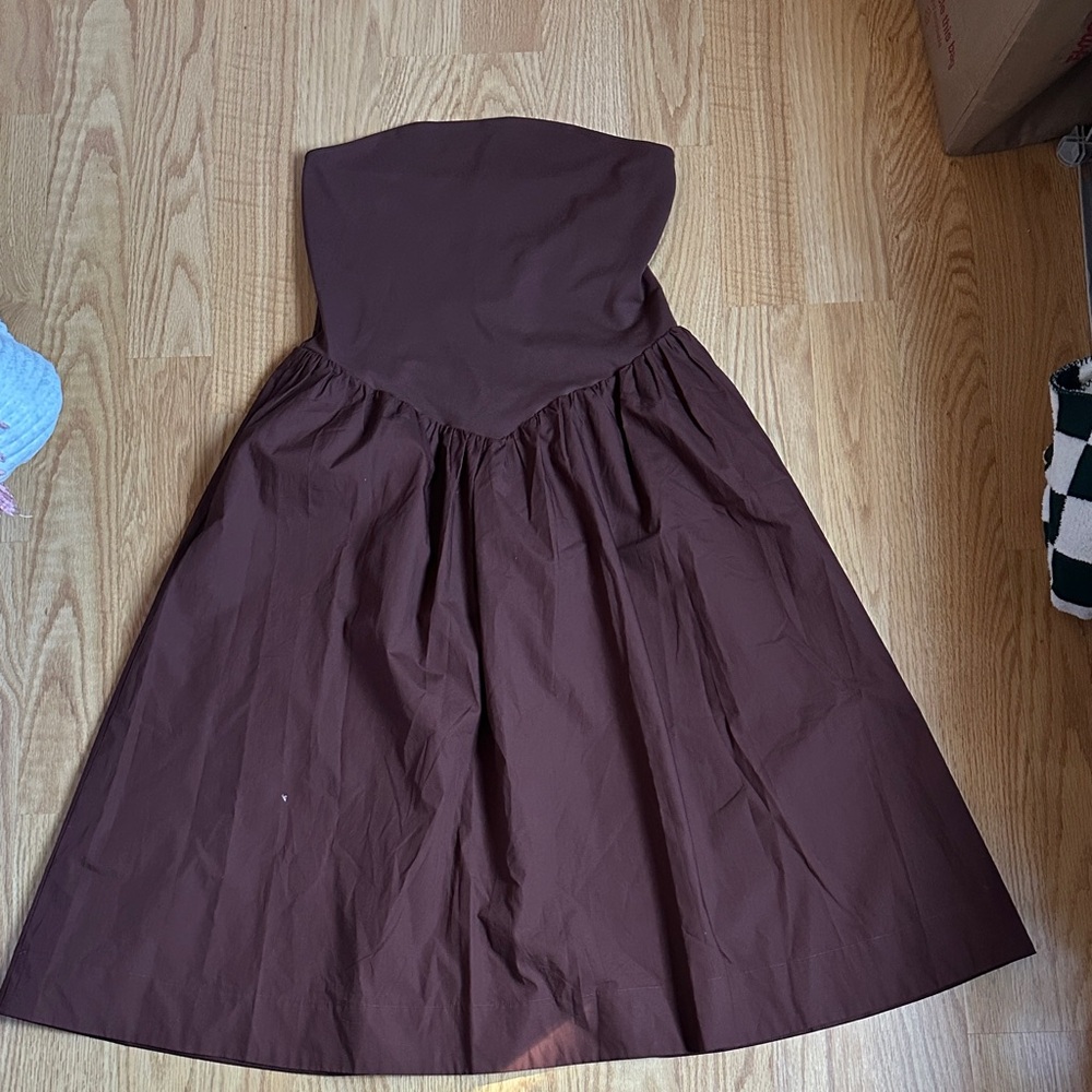 a new day Strapless Chocolate Brown Dress